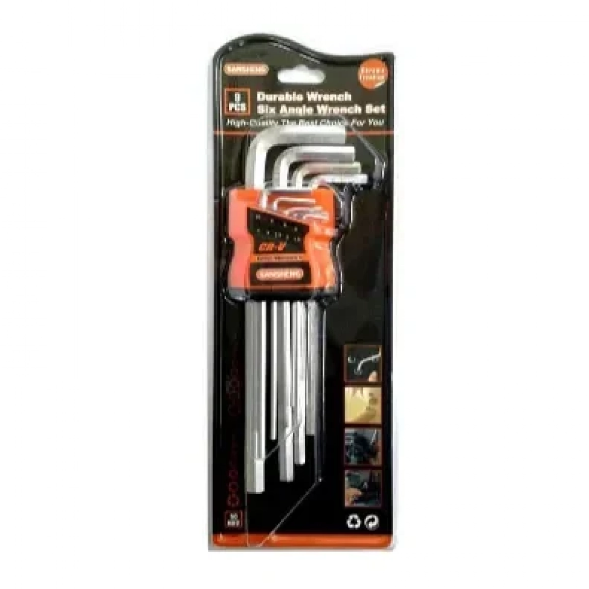 Σετ κλειδιά allen 9 τεμάχια set chrome vanadium SANSHENG OEM