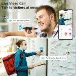 Ασύρματο Κουδούνι Θυροτηλέφωνο WiFi με κάμερα ασφαλείας Mini DoorBell 986301 σε Λευκό Χρώμα OEM