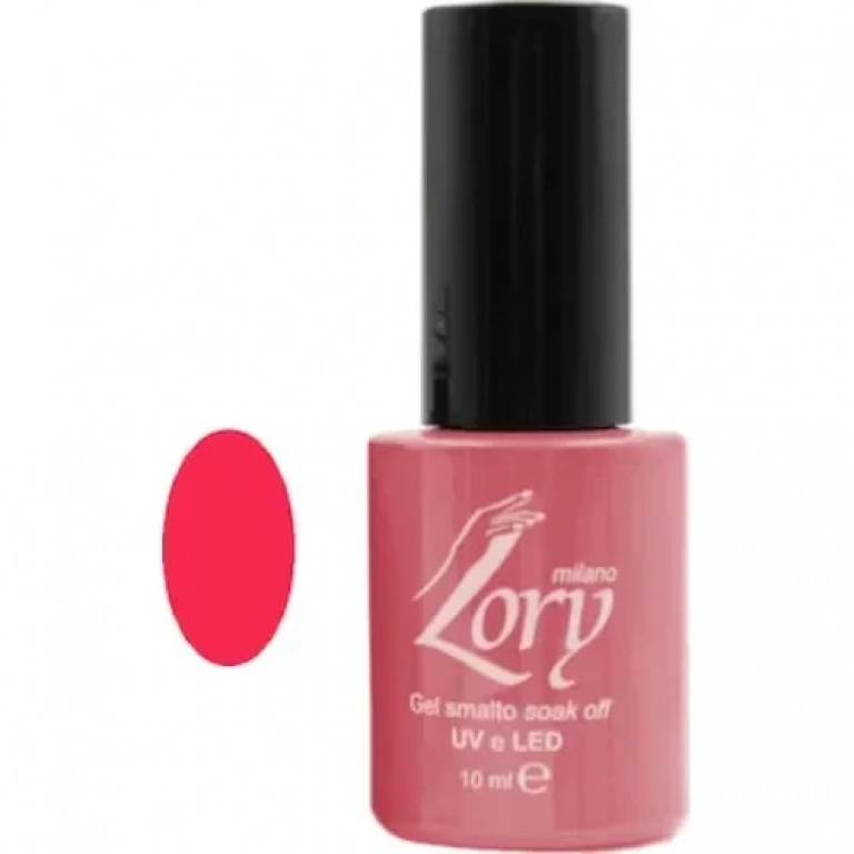 Ημιμόνιμο Βερνίκι Νυχιών no. 71 Smalto Gel Soak Off UV&LED 10ml Lory Milano Έντονο Ροζ