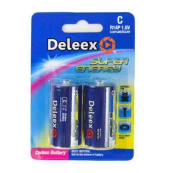 Carbon Μπαταρίες C R14P 2τμχ 1.5V Deleex 23743