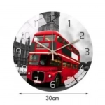 Μοντέρνο Στρογγυλό Ρολόι Τοίχου 30cm - Λονδίνο SDS-23375