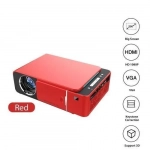 T6 Mini Projector Τεχνολογίας Προβολής LCD Λάμπας LED με Φυσική Ανάλυση 1280 x 780 και Φωτεινότητα 3500 Ansi Lumens Κόκκινο