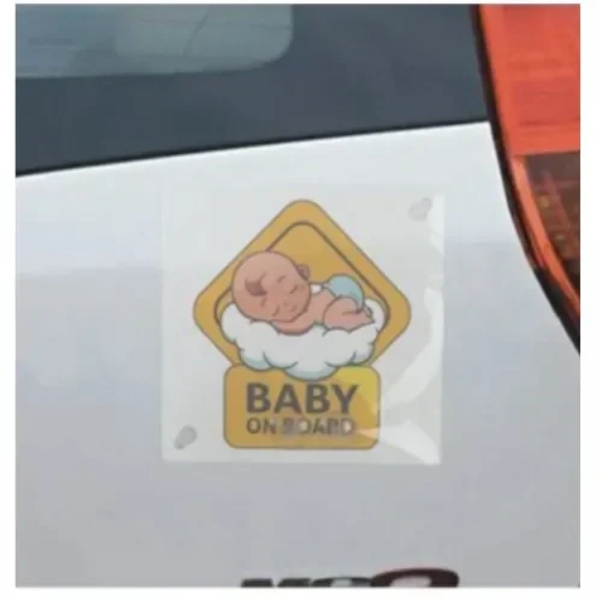 Αυτοκόλλητη Πινακίδα Σήμανσης BABY ΟΝ BOARD 14x14cm 13716