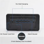 Ηλεκτρονικό Ρολόι LED Επαναφορτιζόμενο SDS-23407 Μαύρο με Κόκκινο Φωτισμό