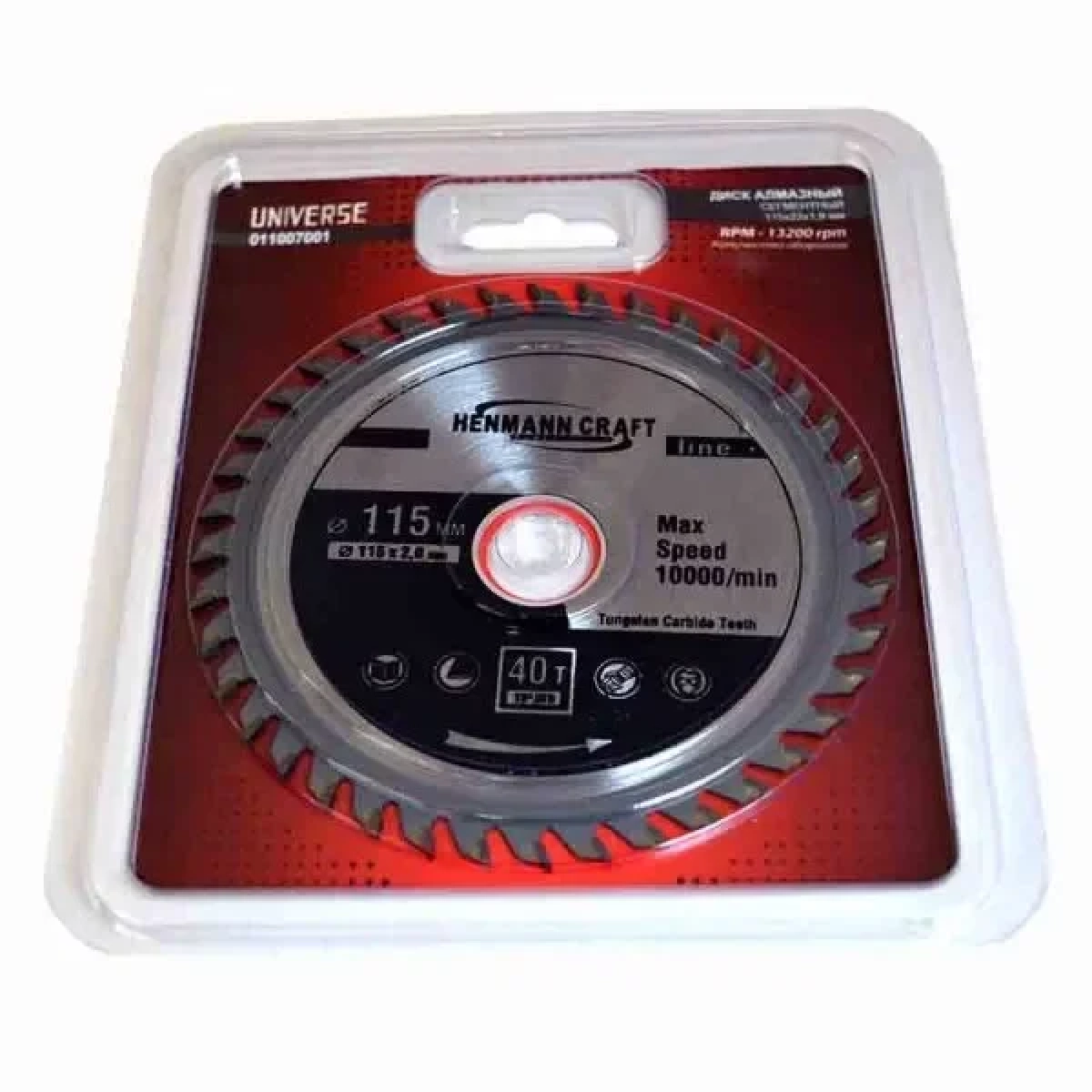 HenmannCraft Δίσκος Κοπής Ξύλου για Γωνιακό Τροχό 115mm