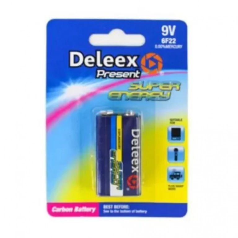 Carbon Μπαταρία 9V 6F22 1τμχ Deleex 23744