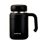 Παγούρι Θερμός 750ml από ανοξείδωτο ατσάλι με αποσπώμενο φίλτρο για τσάι/καφέ CF-8240 Μαύρο