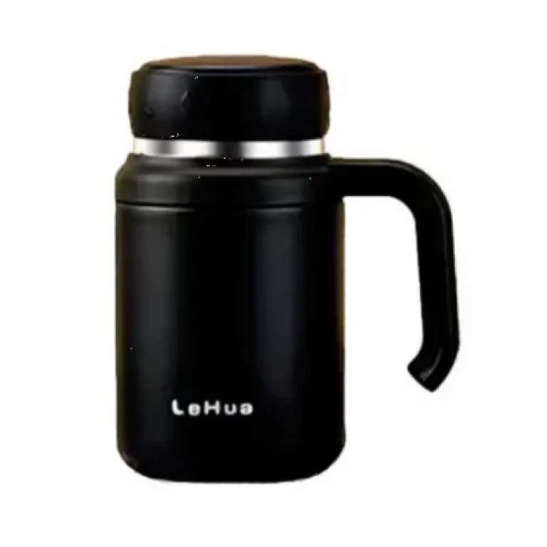 Παγούρι Θερμός 750ml από ανοξείδωτο ατσάλι με αποσπώμενο φίλτρο για τσάι/καφέ CF-8240 Μαύρο