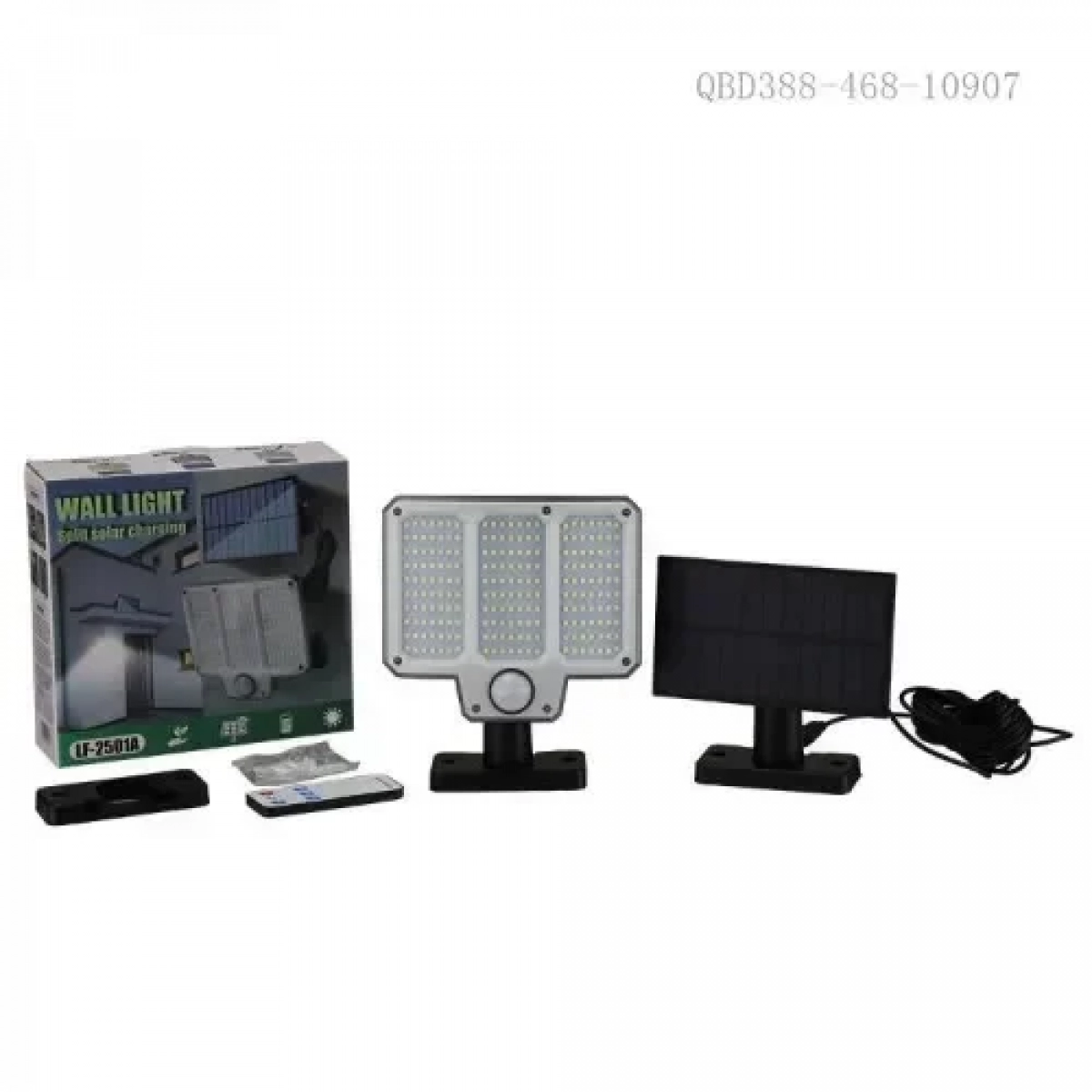 Led Επιτοίχιο Ηλιακό Φωτιστικό 20W 300lm Ψυχρό Λευκό με Αισθητήρα Κίνησης, Φωτοκύτταρο και Τηλεχειριστήριο LF-2501A