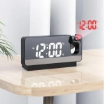 Ρολόι Προβολής Ώρας LED με Επιφάνεια Καθρέφτη SDS-23406 μαύρο