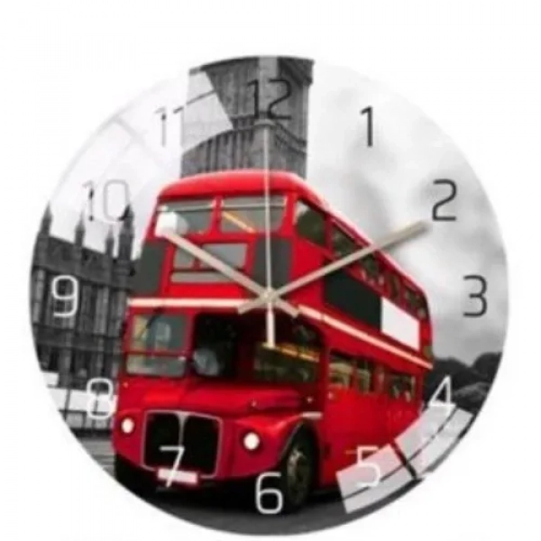 Μοντέρνο Στρογγυλό Ρολόι Τοίχου 30cm - Λονδίνο SDS-23375