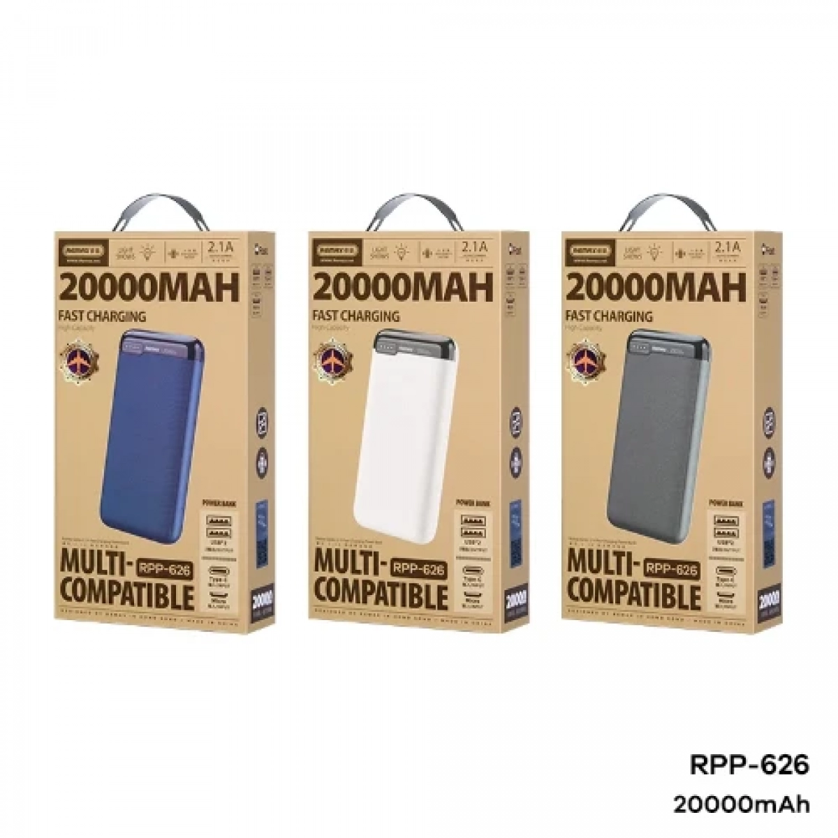 Remax RPP-626 Power Bank 20000mAh 18W με 2 Θύρες USB-A