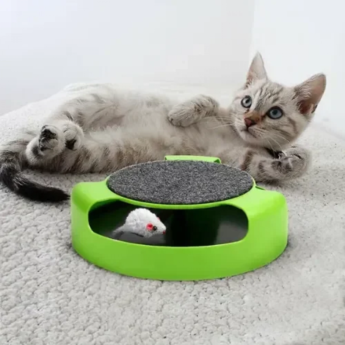 Περιστρεφόμενο Παιχνίδι Γάτας Catch the Mouse Πράσινο