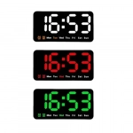 Ηλεκτρονικό Ρολόι LED Επαναφορτιζόμενο SDS-23407 Μαύρο με Κόκκινο Φωτισμό