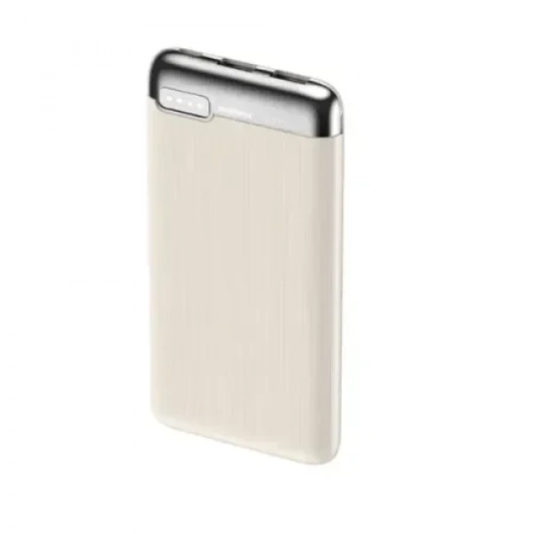 Remax RPP-625 Power Bank 10000mAh 15W με 2 Θύρες USB-A και Θύρα USB-C Power Delivery Μπεζ