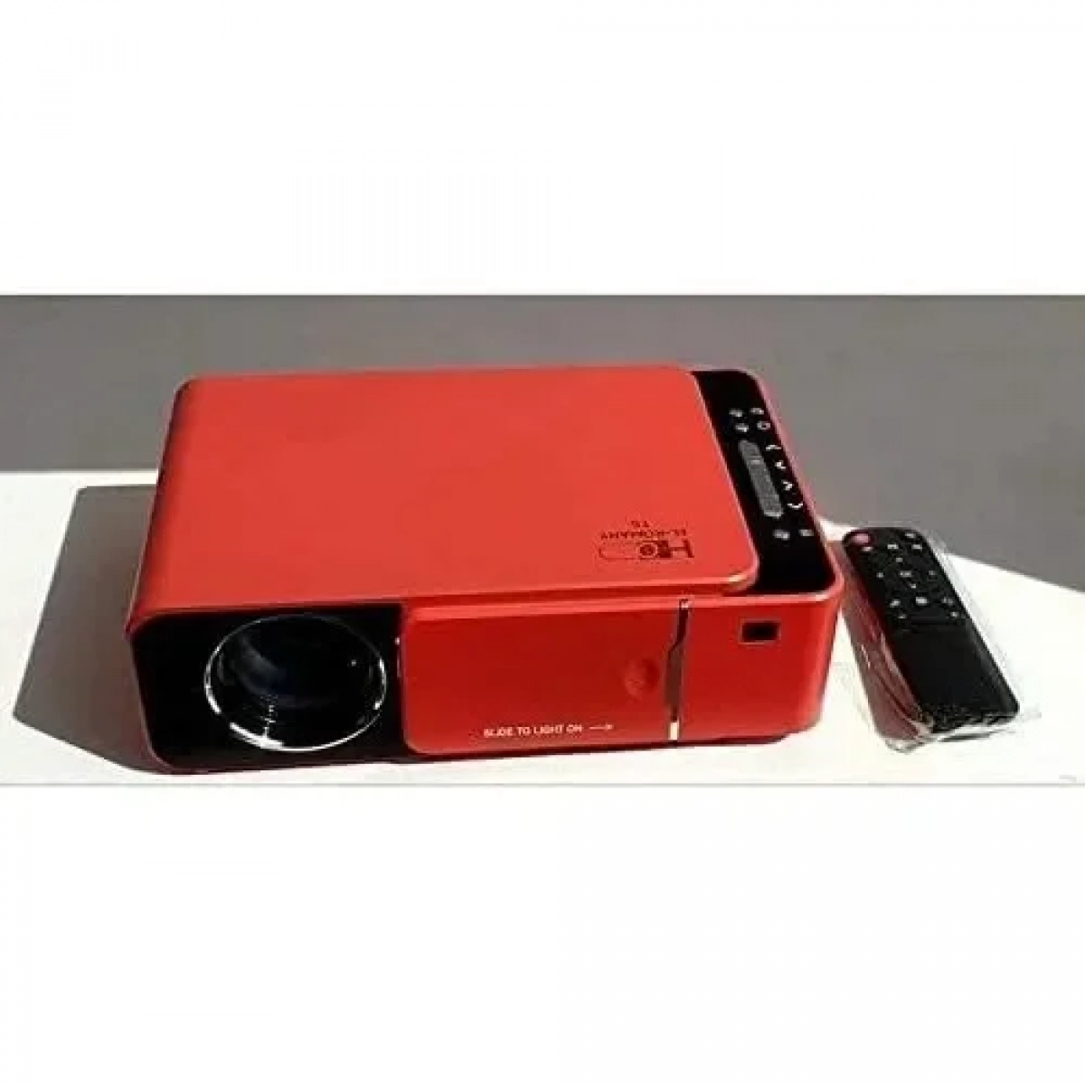 T6 Mini Projector Τεχνολογίας Προβολής LCD Λάμπας LED με Φυσική Ανάλυση 1280 x 780 και Φωτεινότητα 3500 Ansi Lumens Κόκκινο