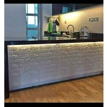 3D ανάγλυφο αυτοκόλλητο τοίχου – τουβλάκι 70x77cm 1 τεμάχιο λευκό - Image 3