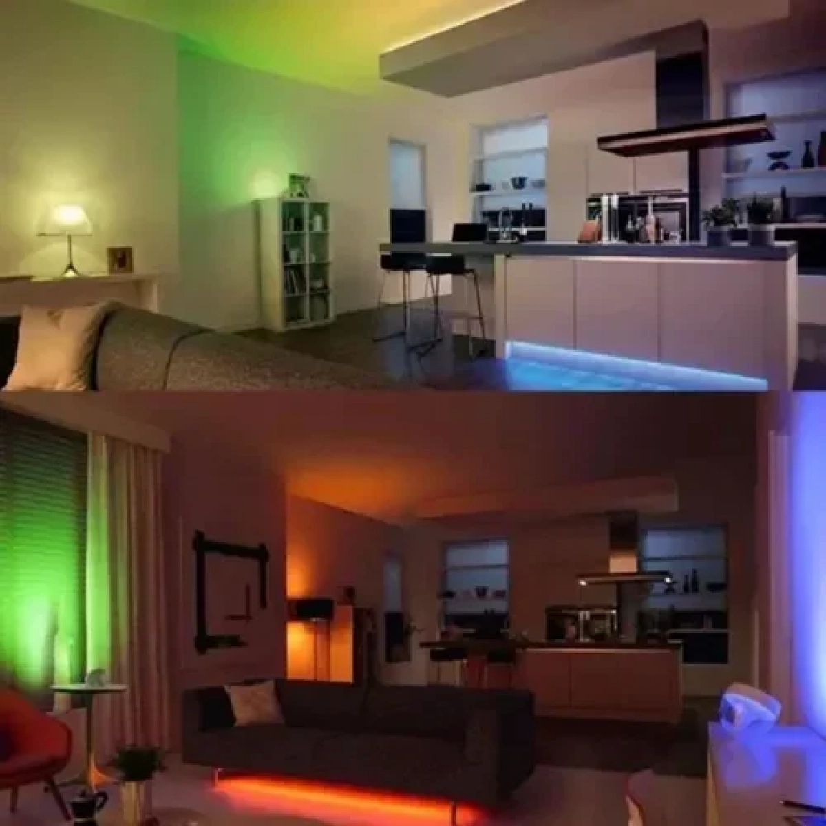 4x ταινίες LED 5050 RGB 5m IP65 WiFi με τηλεχειριστήριο & λειτουργία με ήχο RiXME RZLS-Wi20M - Image 3