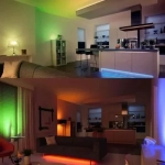 4x ταινίες LED 5050 RGB 5m IP65 WiFi με τηλεχειριστήριο & λειτουργία με ήχο RiXME RZLS-Wi20M - Image 3