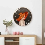 Μοντέρνο Στρογγυλό Ρολόι Τοίχου 30cm - Γυναίκα