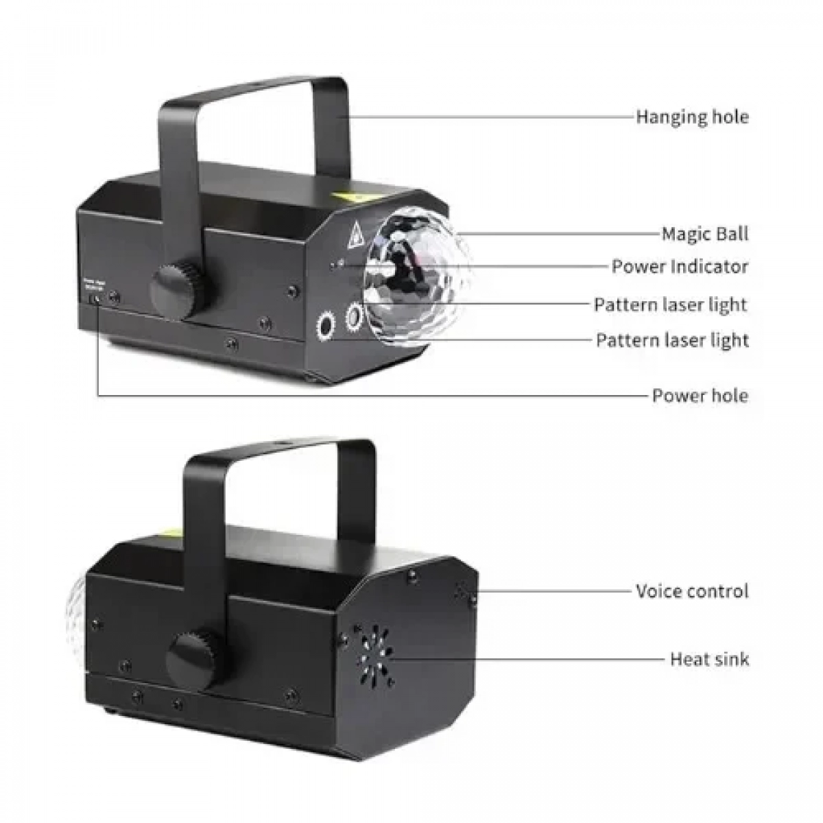 Φωτιστικό LED RGB 16 μοτίβων Laser Magic Ball 5W με Τηλεχειριστήριο 048-5