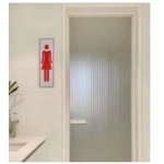 Αυτοκόλλητη Πινακίδα Σήμανσης WC Γυναικών 18×6 cm SDS-13658