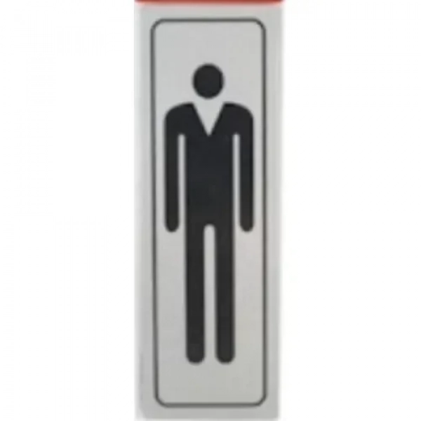 Αυτοκόλλητη Πινακίδα Σήμανσης WC Ανδρών 18×6 cm SDS-13657