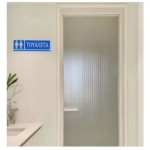 Αυτοκόλλητη Πινακίδα Σήμανσης "ΤΟΥΑΛΕΤΑ" Γυναικών/Ανδρών 18×6 cm Μπλε SDS-13661 - Image 3