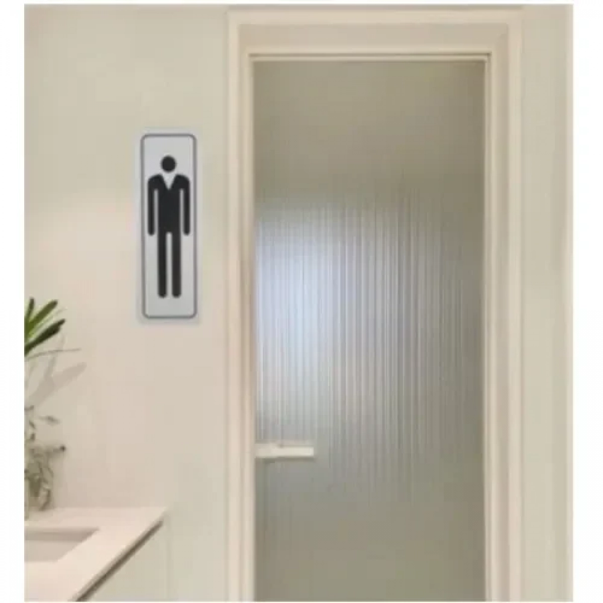 Αυτοκόλλητη Πινακίδα Σήμανσης WC Ανδρών 18×6 cm SDS-13657