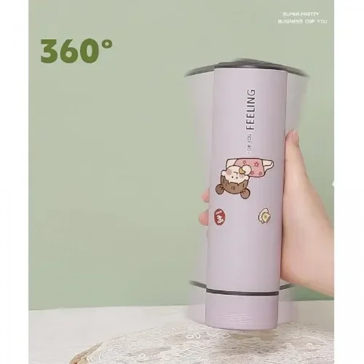 Παγούρι Θερμός 450ml από ανοξείδωτο ατσάλι Feeling DIY Graphics M-6201W