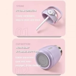 Παγούρι Θερμός 650ml με Καλαμάκι DIY με Αυτοκόλλητα & Ιμάντα από ανοξείδωτο ατσάλι 8659