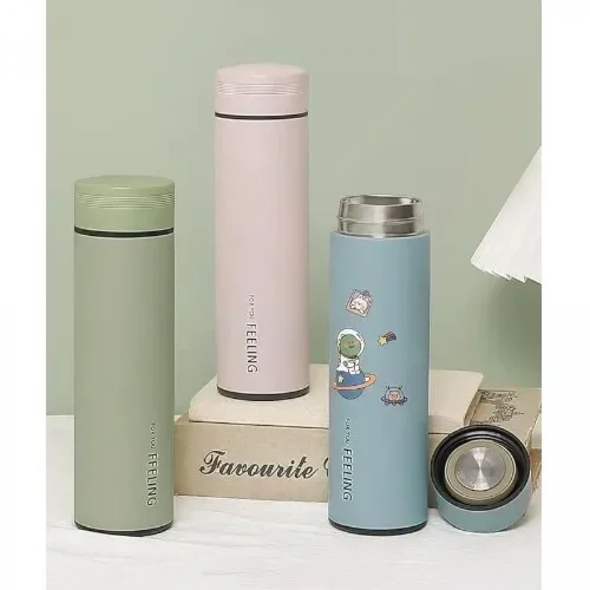 Παγούρι Θερμός 450ml από ανοξείδωτο ατσάλι Feeling DIY Graphics M-6201W