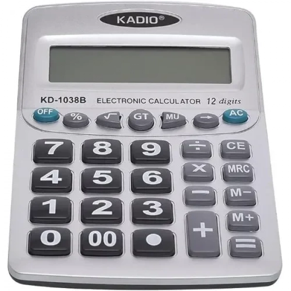 Kadio Αριθμομηχανή – Κομπιουτεράκι 12 ψηφίων KADIO KD-1038B