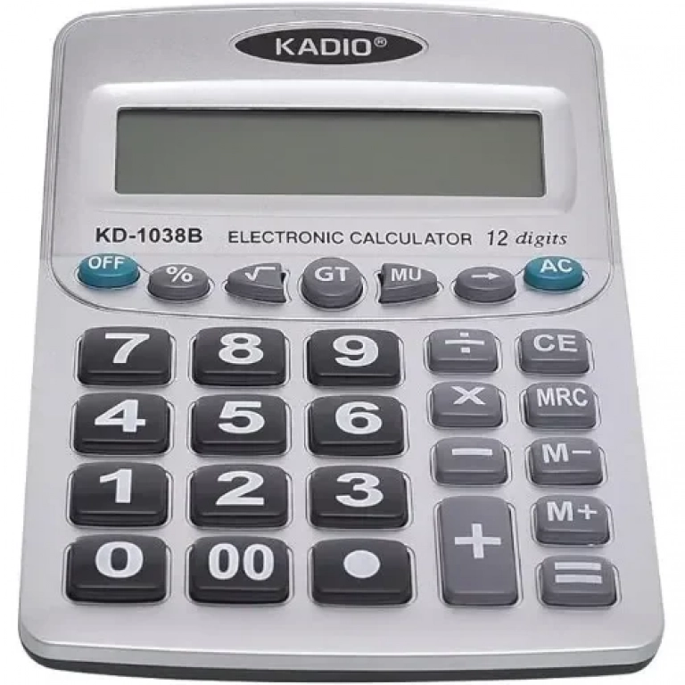 Kadio Αριθμομηχανή – Κομπιουτεράκι 12 ψηφίων KADIO KD-1038B