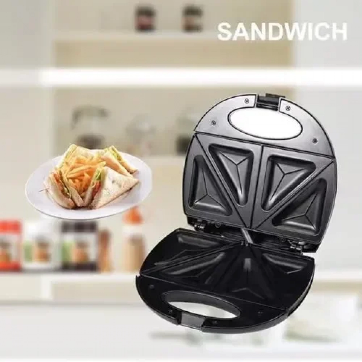 Τοστιέρα για 2 Τοστ 750W Μαύρη Sokany SK-115