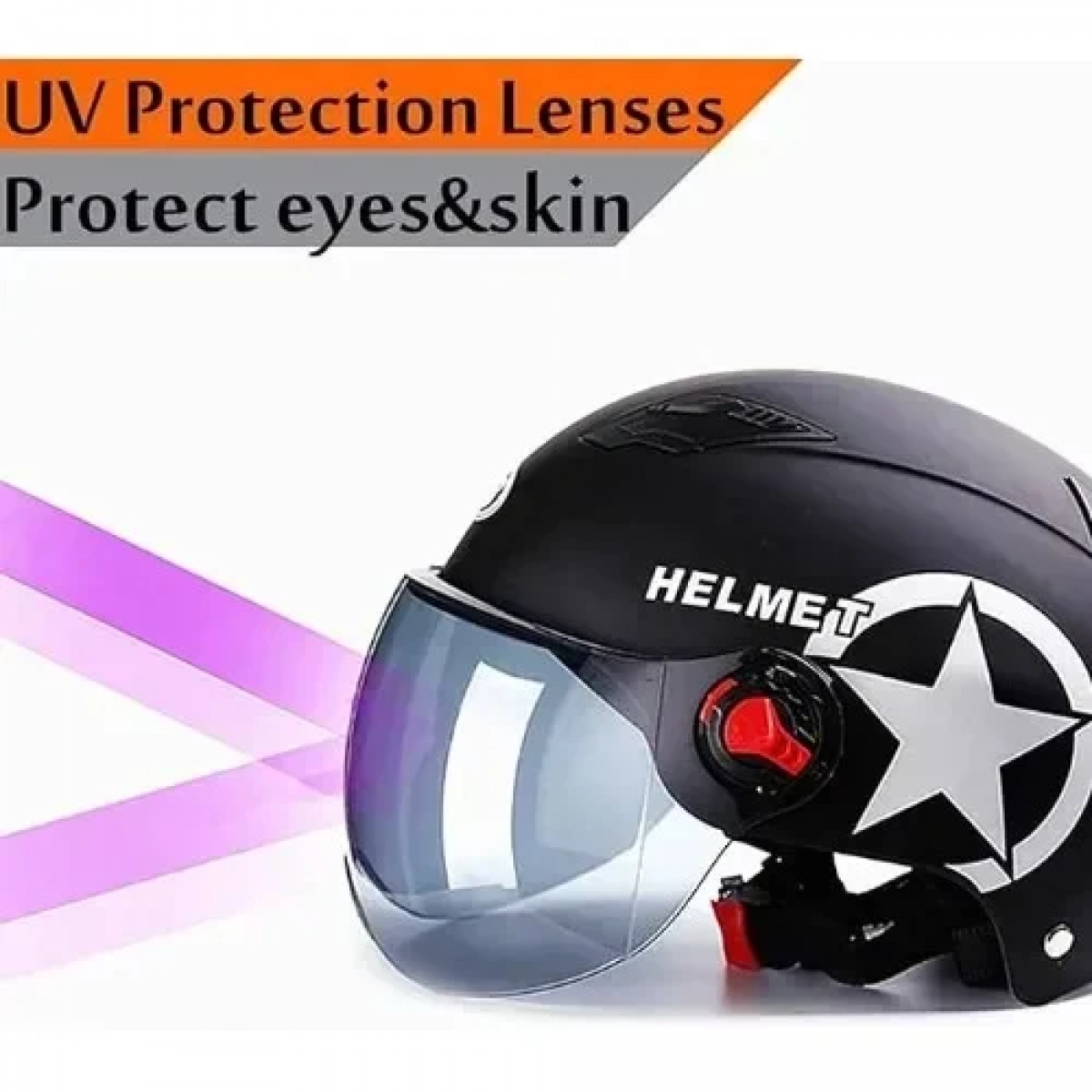 Κράνος Μοτοσικλέτας Jet Unisex Μαύρο 23781