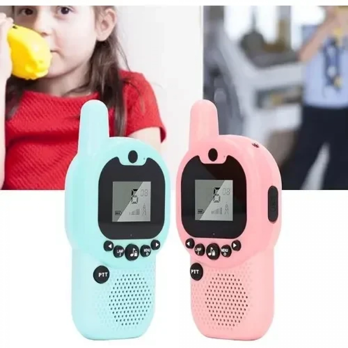 Σετ Παιδικά Walkie Talkie Ασύρματα με εμβέλεια 3000m Ροζ-Μπλε