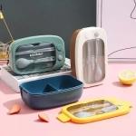 Πλαστικό Δοχείο Φαγητού 20.5x13 cm με κουτάλι & chopsticks Lunch Box 8102