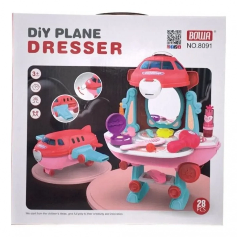 8091 DIY Σετ Παιχνίδι Καλλυντικών Αεροπλάνο - Τουαλέτα Ομορφιάς - Photo1