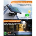 Led Επιτοίχιο Ηλιακό Φωτιστικό 20W 300lm Ψυχρό Λευκό με Αισθητήρα Κίνησης, Φωτοκύτταρο και Τηλεχειριστήριο LF-2501A