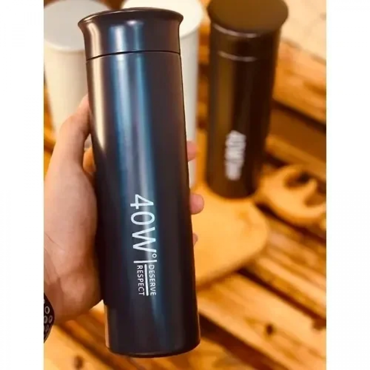 Παγούρι Θερμός 450ml από ανοξείδωτο ατσάλι KDFE-6230 Μαύρο