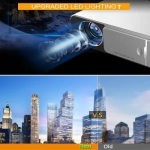 T6 Mini Projector Τεχνολογίας Προβολής LCD Λάμπας LED με Φυσική Ανάλυση 1280 x 780 και Φωτεινότητα 3500 Ansi Lumens Ασημί