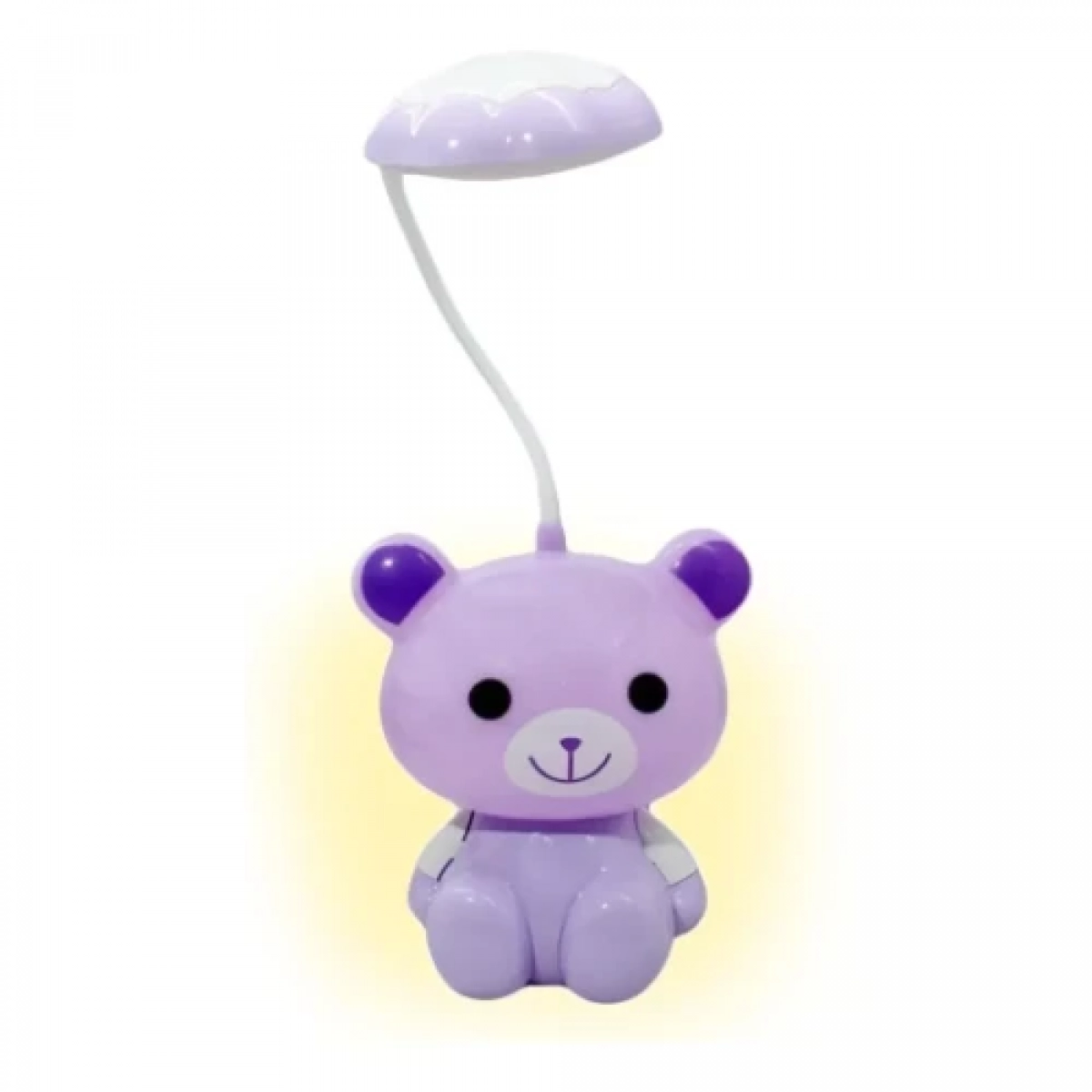Παιδικό Επιτραπέζιο Φωτιστικό USB Επαναφορτιζόμενο 32cm LED Light Animals - Μωβ Αρκουδάκι