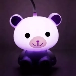 Παιδικό Επιτραπέζιο Φωτιστικό USB Επαναφορτιζόμενο 32cm LED Light Animals - Μωβ Αρκουδάκι