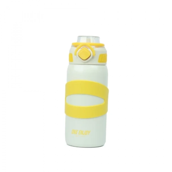 Παγούρι Θερμός 5000ml από ανοξείδωτο ατσάλι LK-22207 Κίτρινο-Λευκό