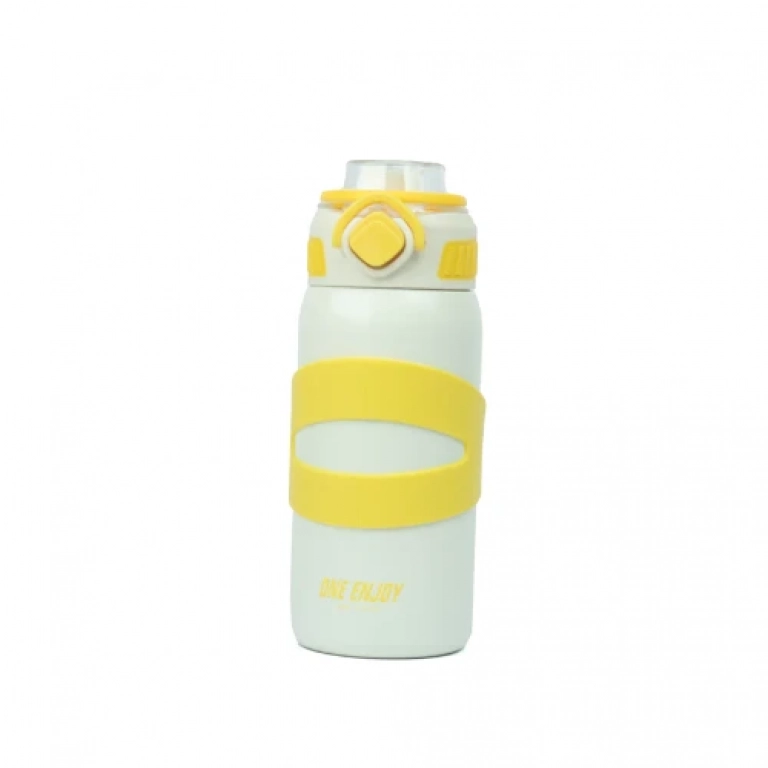 Παγούρι Θερμός 5000ml από ανοξείδωτο ατσάλι LK-22207 Κίτρινο-Λευκό