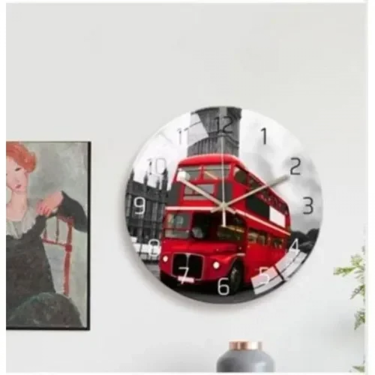 Μοντέρνο Στρογγυλό Ρολόι Τοίχου 30cm - Λονδίνο SDS-23375