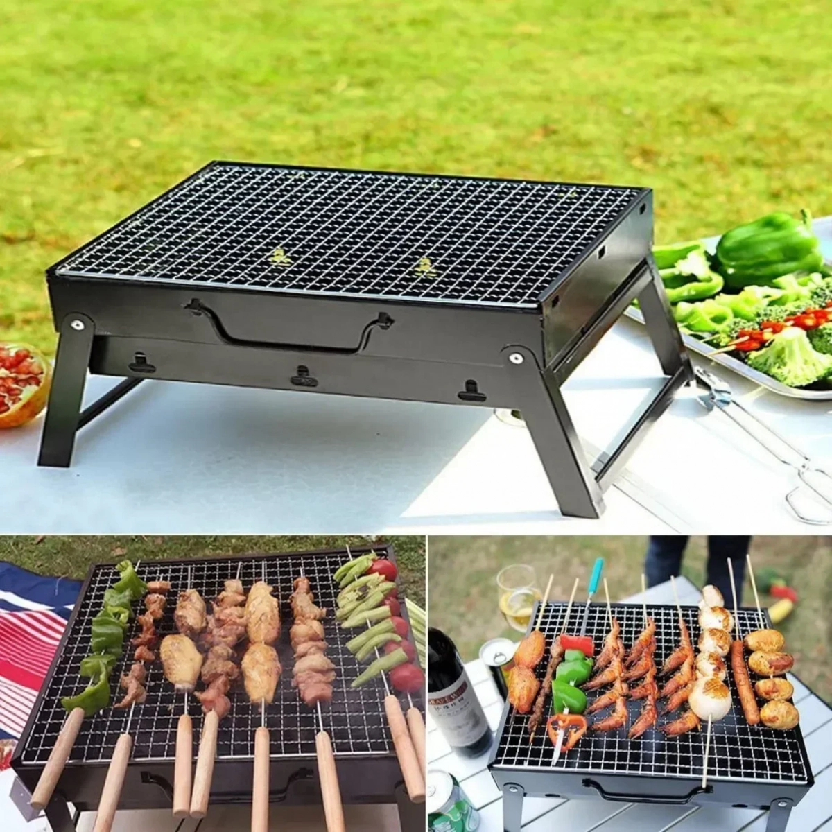 Φορητή πτυσσόμενη ψησταριά 40x30x23cm BBQ 2004B