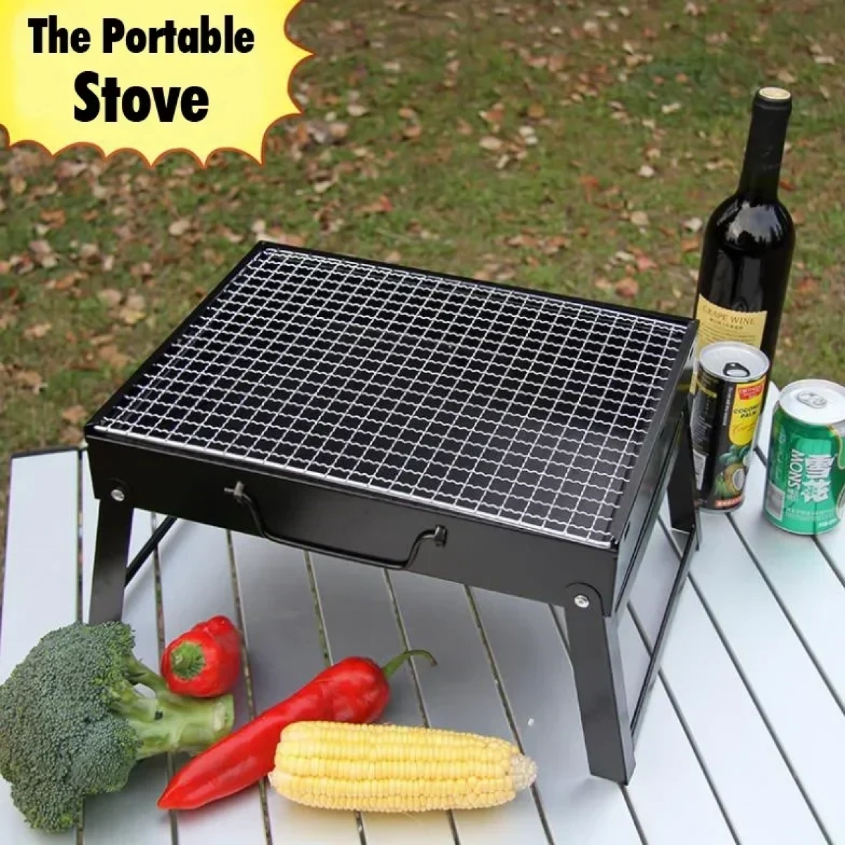 Φορητή πτυσσόμενη ψησταριά 40x30x23cm BBQ 2004B