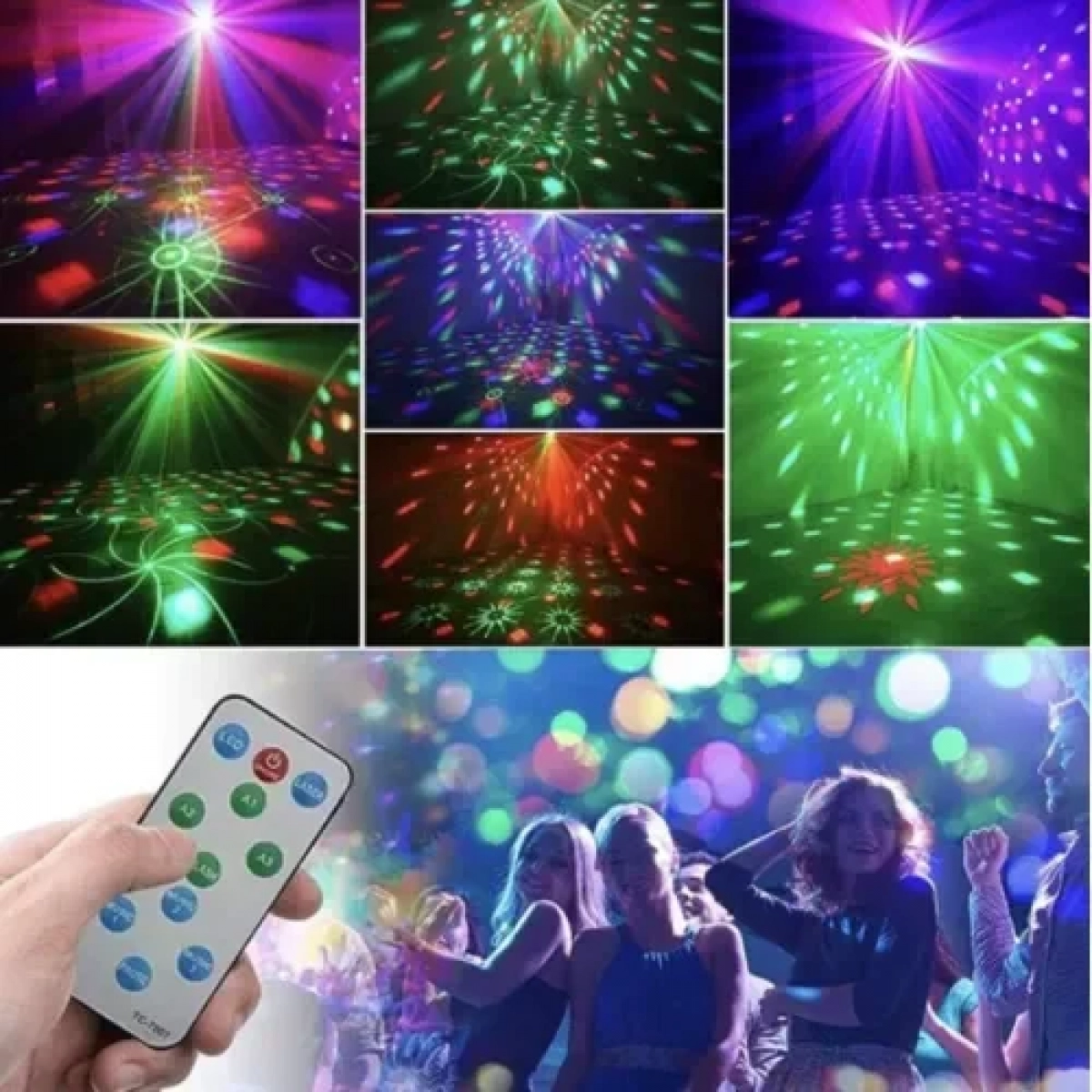 Φωτιστικό LED RGB 16 μοτίβων Laser Magic Ball 5W με Τηλεχειριστήριο 048-5